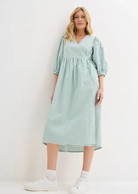 Zavinovací šaty ze strukturovaného materiálu, bonprix