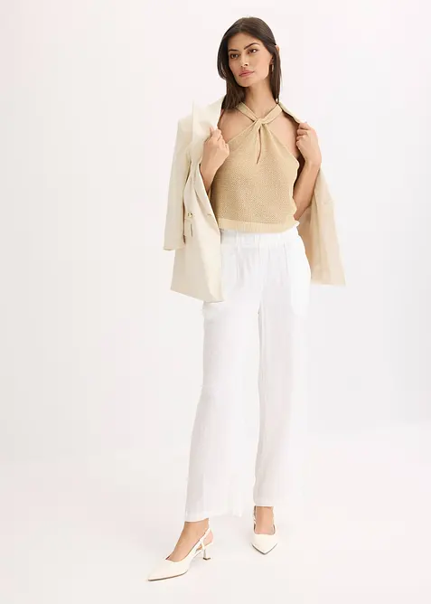 Pletený top se třpytem, bonprix