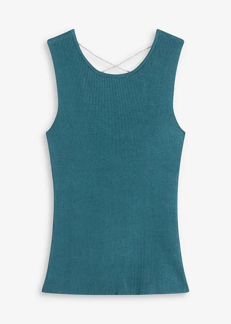 Pletený top s třpytivou šňůrkou, bonprix