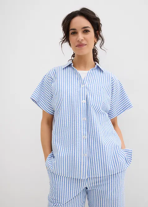 Košile s krátkým rukávem ze seersuckeru, bonprix