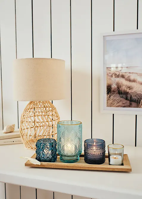 Podnos se čtyřmi skl&iacute;čky na sv&iacute;čky, bonprix