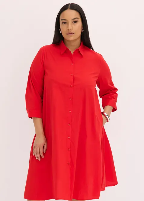 Košilové šaty s bavlnou, bonprix