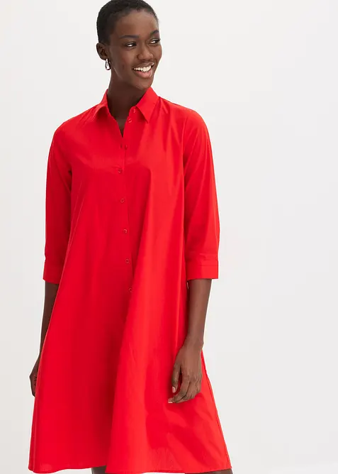 Košilové šaty s bavlnou, bonprix