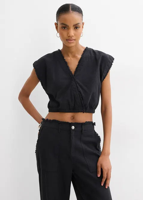 Zkrácený halenkový top, bonprix