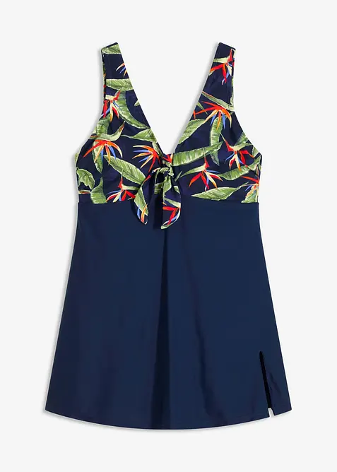 Stahovací koupací šaty, střední tvarující efekt, bonprix