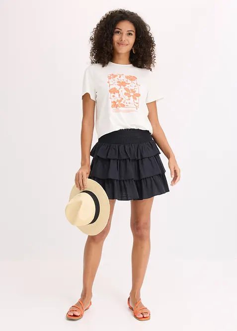 Minisukně z čist&eacute; bavlny, bonprix