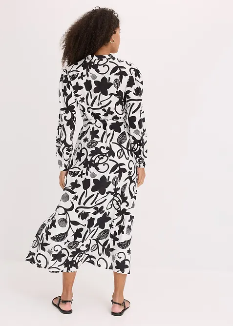 Kaftanové šaty ze splývavé viskózy, bonprix