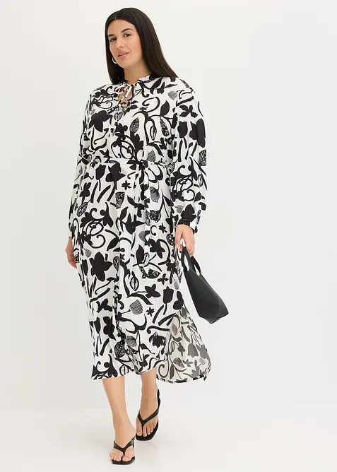 Kaftanov&eacute; &scaron;aty ze spl&yacute;vav&eacute; visk&oacute;zy, bonprix