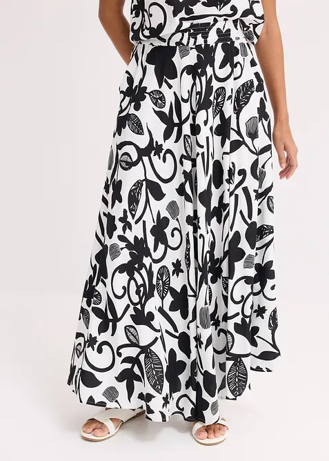 Dlouhá sukně ze splývavé viskózy, bonprix