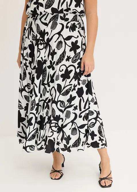 Dlouhá sukně ze splývavé viskózy, bonprix