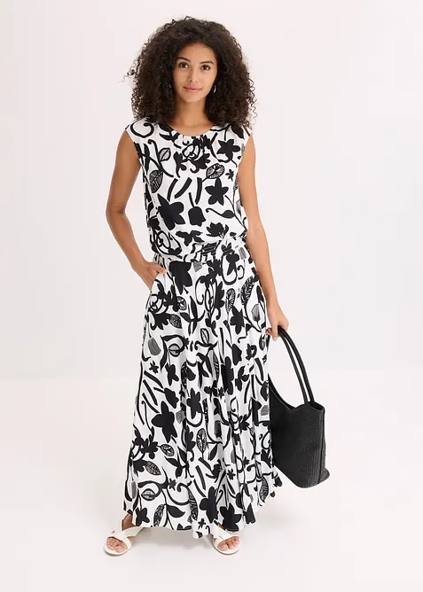 Dlouhá sukně ze splývavé viskózy, bonprix