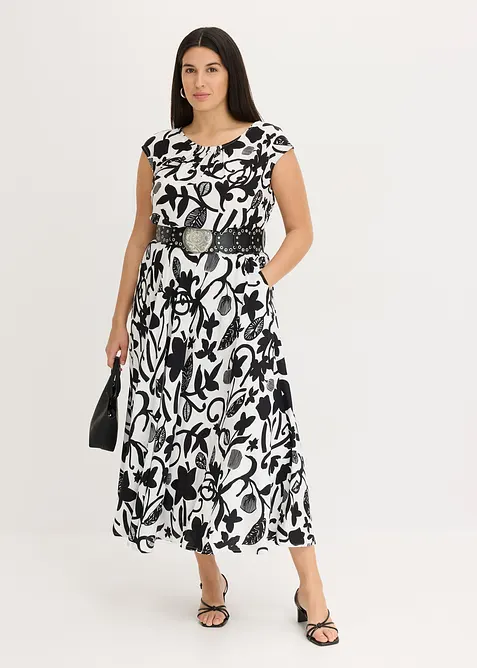 Dlouhá sukně ze splývavé viskózy, bonprix