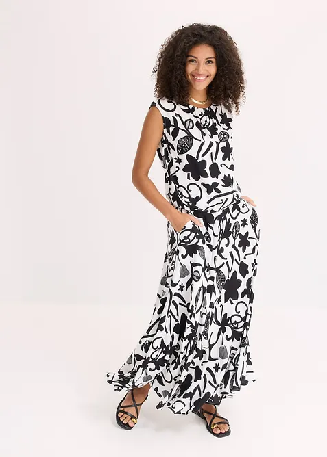 Zkr&aacute;cen&yacute; halenkov&yacute; top ze spl&yacute;vav&eacute; visk&oacute;zy, bonprix