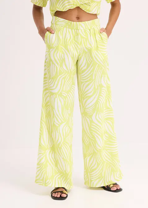 Palazzo kalhoty s pohodlnou pasovkou, bonprix