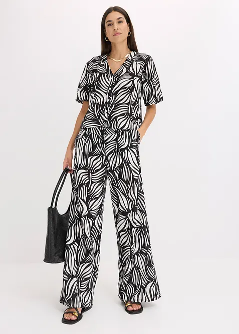 Palazzo kalhoty s pohodlnou pasovkou, bonprix