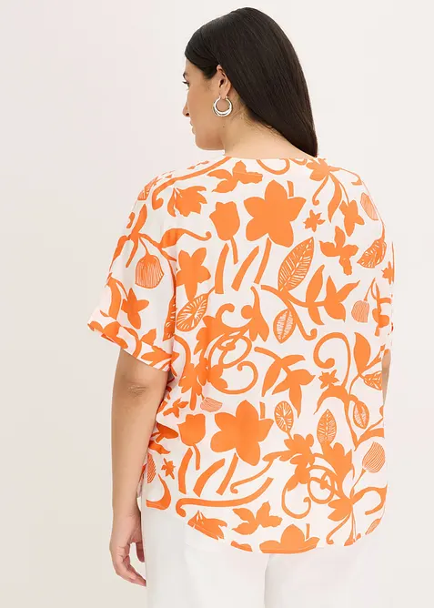 Potištěná tuniková halenka ze splývavé viskózy, bonprix