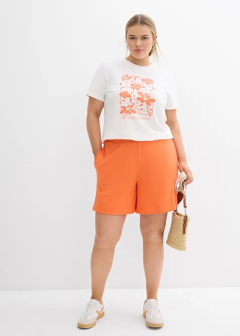 Šortky bez zapínání, z pohodlného materiálu Punto di Roma, bonprix