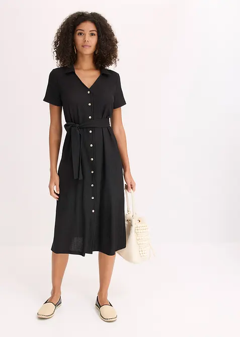 Žerzejové šaty ze vzdušného krepu, bonprix