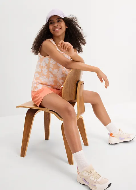 Top a krátké kalhoty ze směsi s organickou bavlnou (2dílná souprava), bonprix