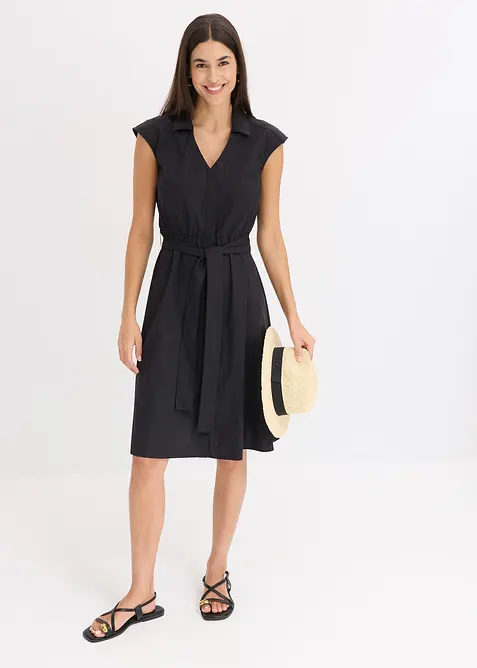 Halenkové šaty s vázačkou, bonprix