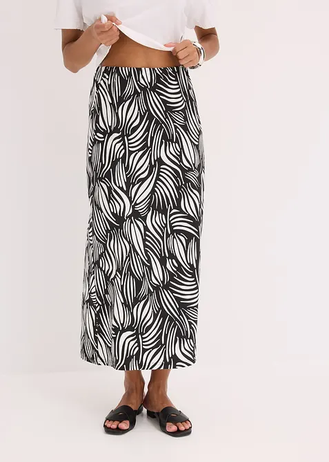 Žerzejov&aacute; sukně z bavlny s obsahem streče, bonprix