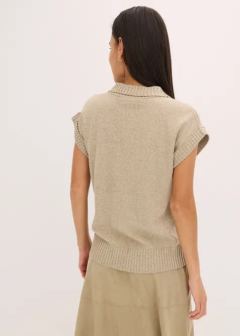 Polo svetr s bavlnou, bonprix