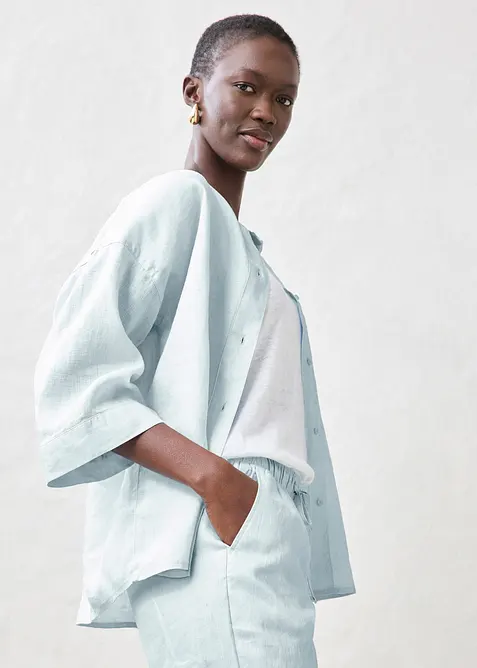 Kalhoty z čist&eacute;ho lnu, bonprix