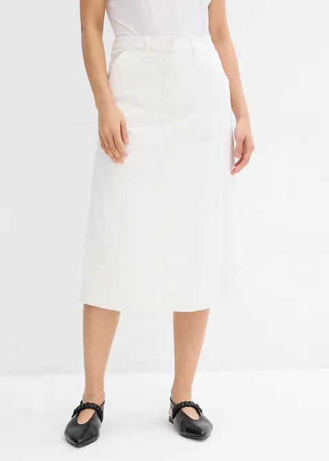 Kalhotová sukně z elastického bavlněného materiálu, bonprix