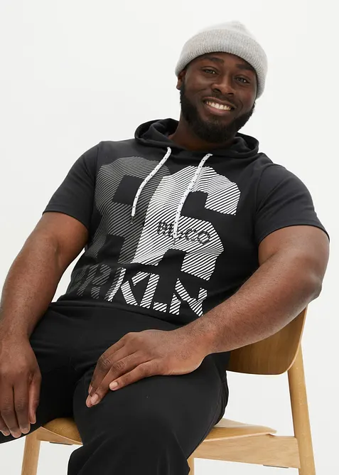 Tričko s kapucí a z těžšího materiálu, bonprix