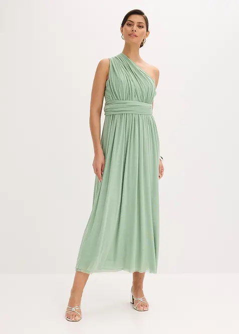 Večerní šaty ze síťoviny, s více možnostmi nošení, bonprix