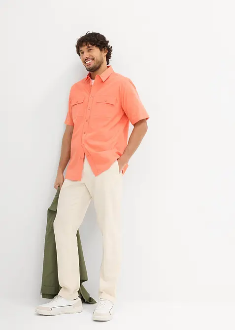 Košile z čisté bavlny, krátký rukáv, bonprix