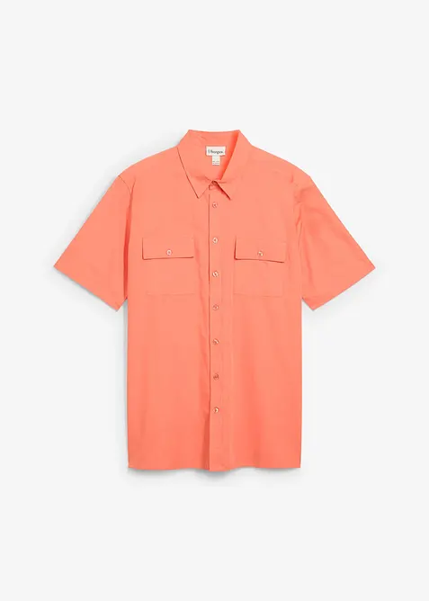 Košile z čisté bavlny, krátký rukáv, bonprix