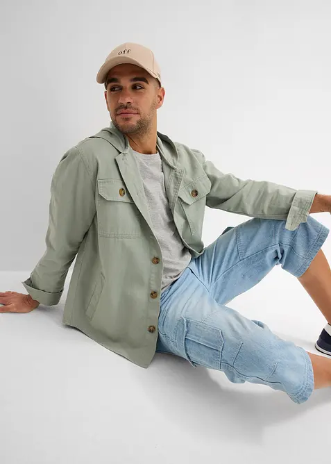 3/4 strečové cargo džíny Regular Fit, Straight, bonprix