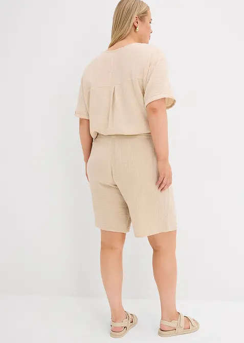 Mušelínové bermudy bez zapínání, bonprix