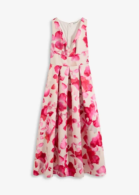 Šaty na ramínka z lesklého saténu, bonprix