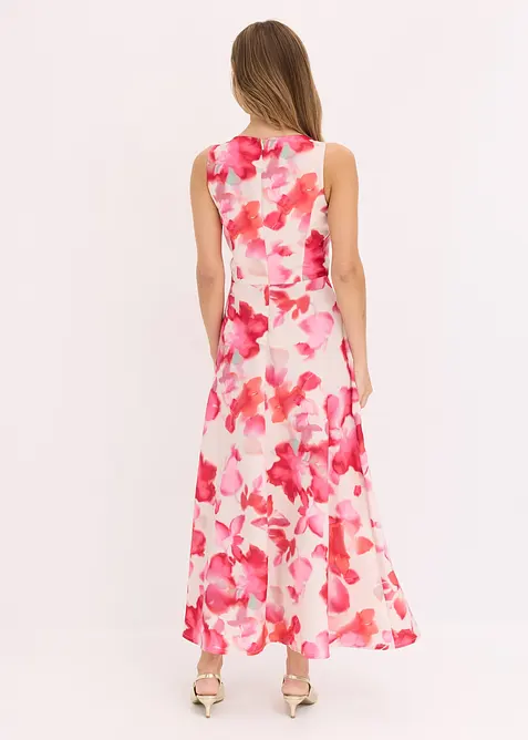 Šaty na ramínka z lesklého saténu, bonprix