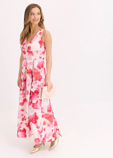 Šaty na ramínka z lesklého saténu, bonprix