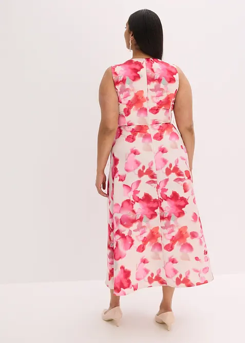 Šaty na ramínka z lesklého saténu, bonprix