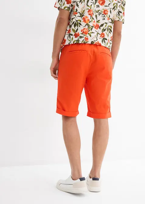 Bermudy bez zapínání, ze vzdušné směsi se lnem, Regular Fit, bonprix