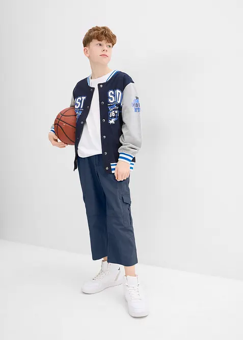 3/4 kalhoty z čisté bavlny, Loose Fit, bonprix