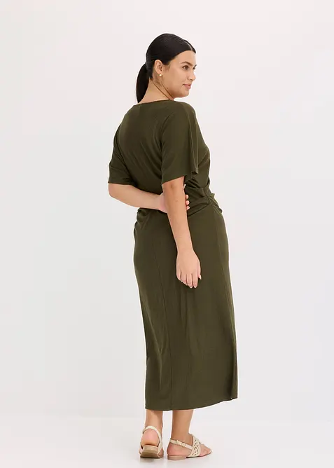 Žebrovan&eacute; žerzejov&eacute; &scaron;aty s postrann&iacute;m nařasen&iacute;m, bonprix