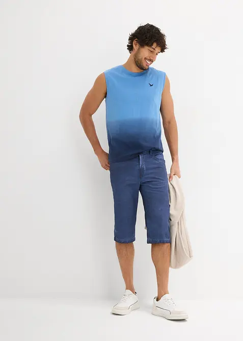 Strečov&eacute; dlouh&eacute; bermudy se sepran&yacute;m vzhledem, Regular Fit, bonprix