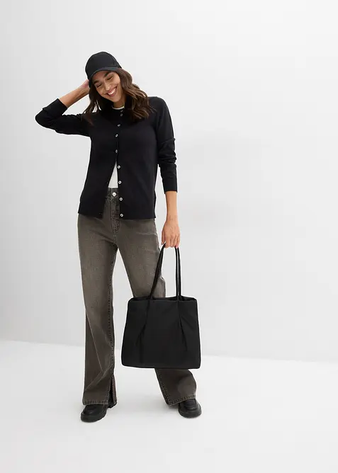 Pletený kabátek, kulatý výstřih, bonprix