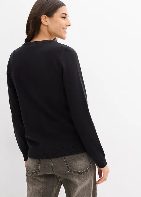 Pletený kabátek, kulatý výstřih, bonprix