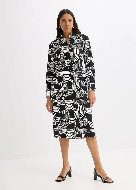 Halenkové šaty z lehké lněné směsi, bonprix