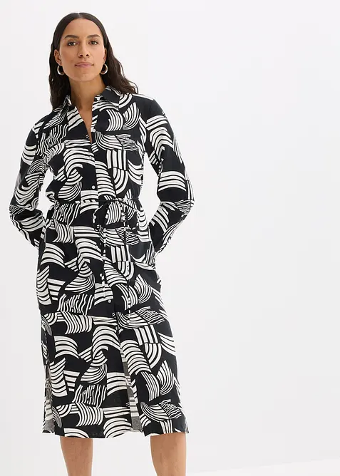 Halenkové šaty z lehké lněné směsi, bonprix