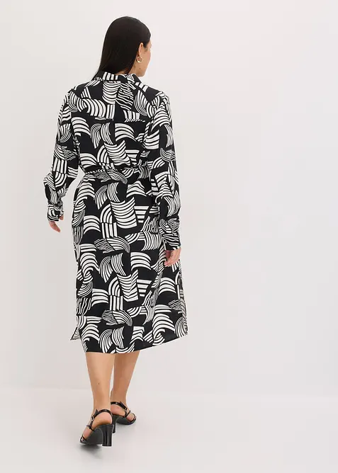 Halenkové šaty z lehké lněné směsi, bonprix