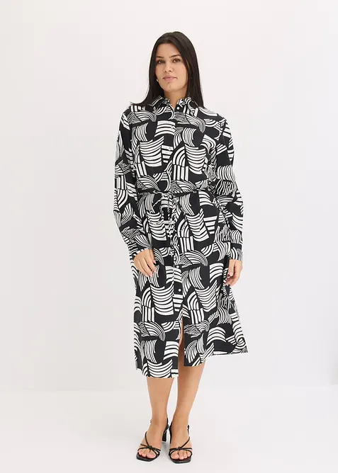 Halenkové šaty z lehké lněné směsi, bonprix