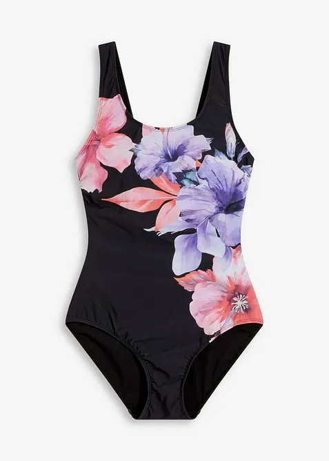 Stahovací jednodílné plavky, lehký tvarující efekt, bonprix