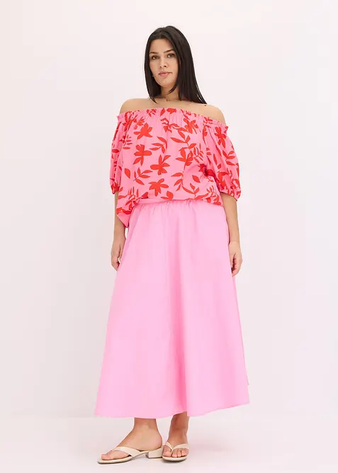 Carmen halenka z jemné viskózové směsi s potiskem, bonprix